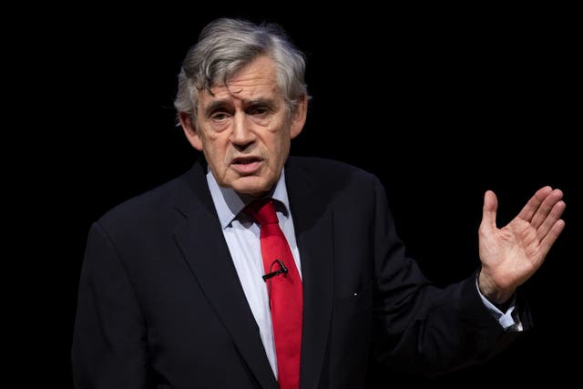 Gordon Brown speaks during the 'Jewish Labour Movement Conference'