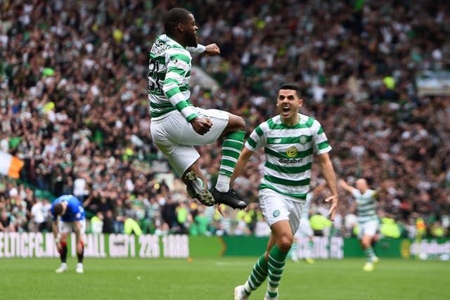 Olivier Ntcham celebrates what proved to be the winning goal
