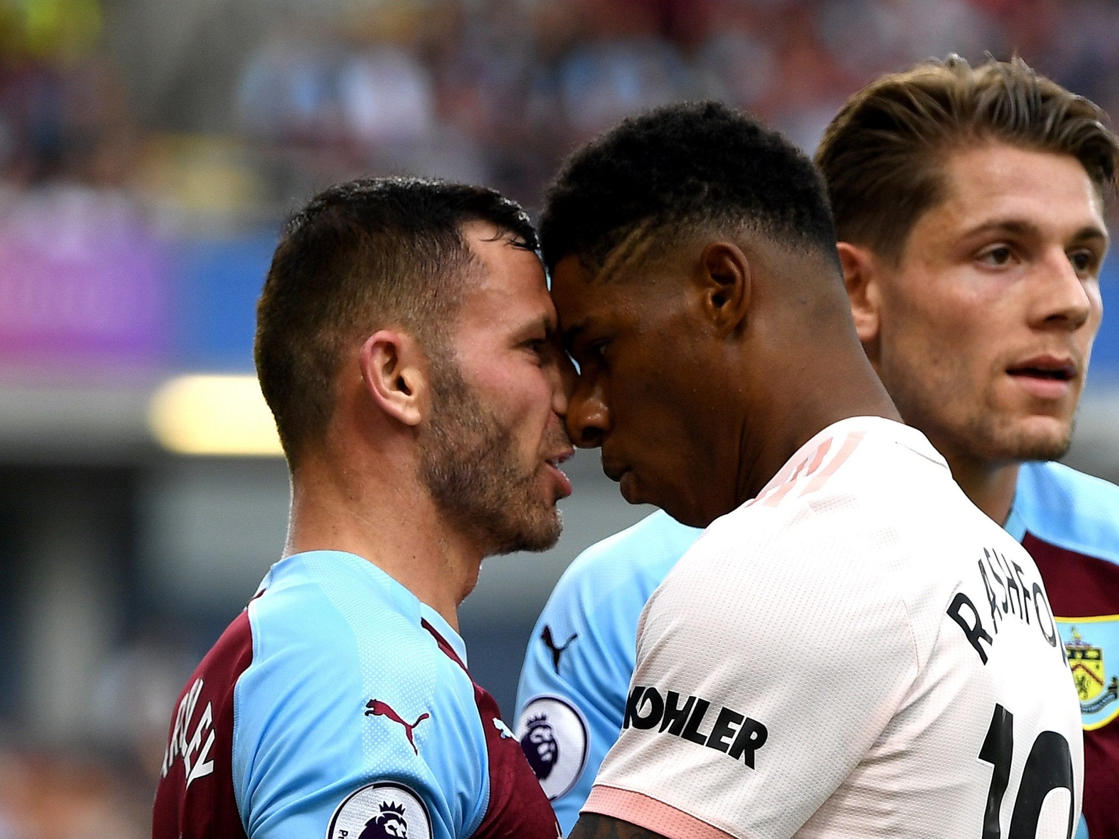 Marcus Rashford was sent-off during Manchester United’s victory over Burnley