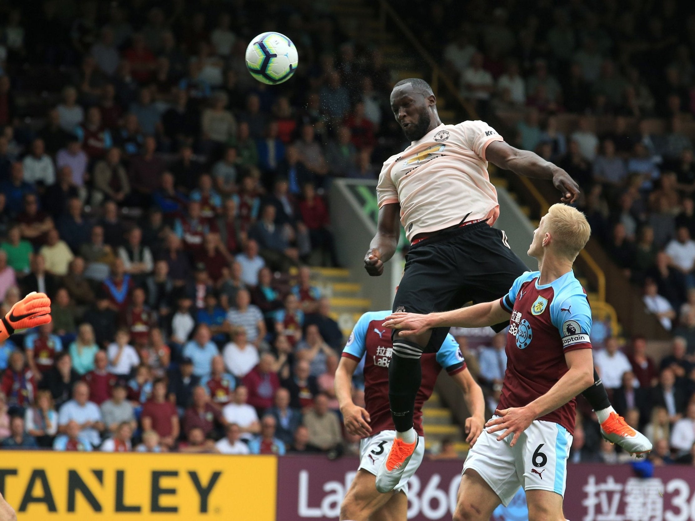 Lukaku headed United into an early lead at Burnley