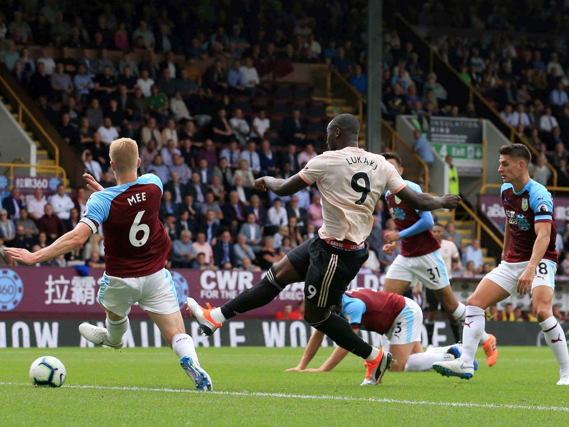 Romelu Lukaku scored United’s second goal against Burnley