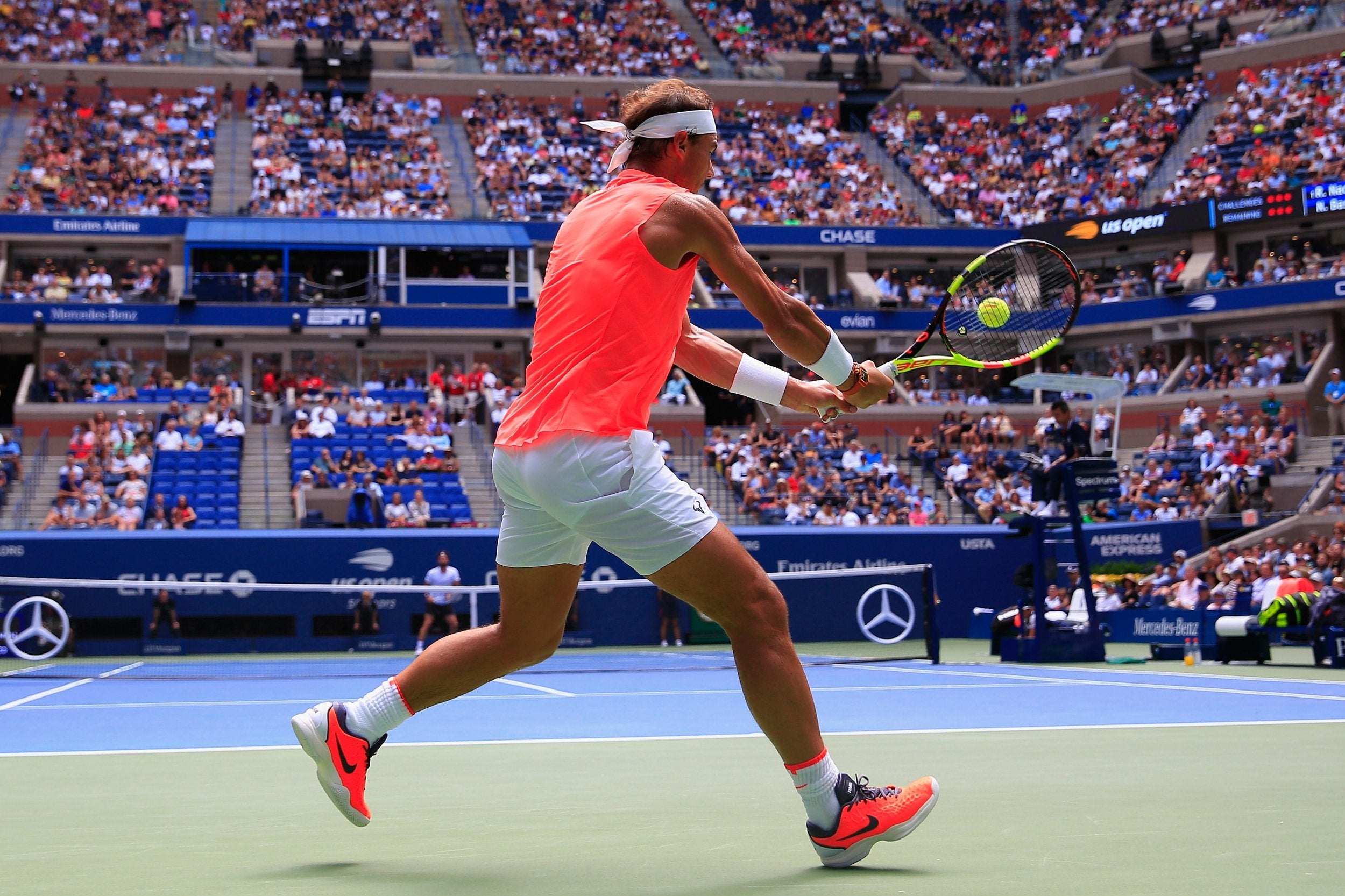 Nadal was made to work for his place in the last eight
