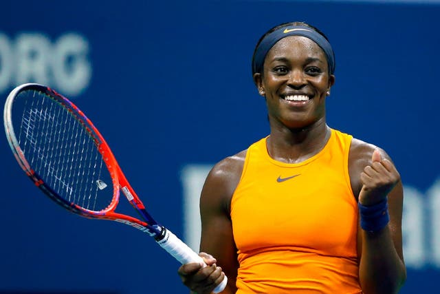 Sloane Stephens progressed to the US Open quarter-finals at the expense of Elise Mertens