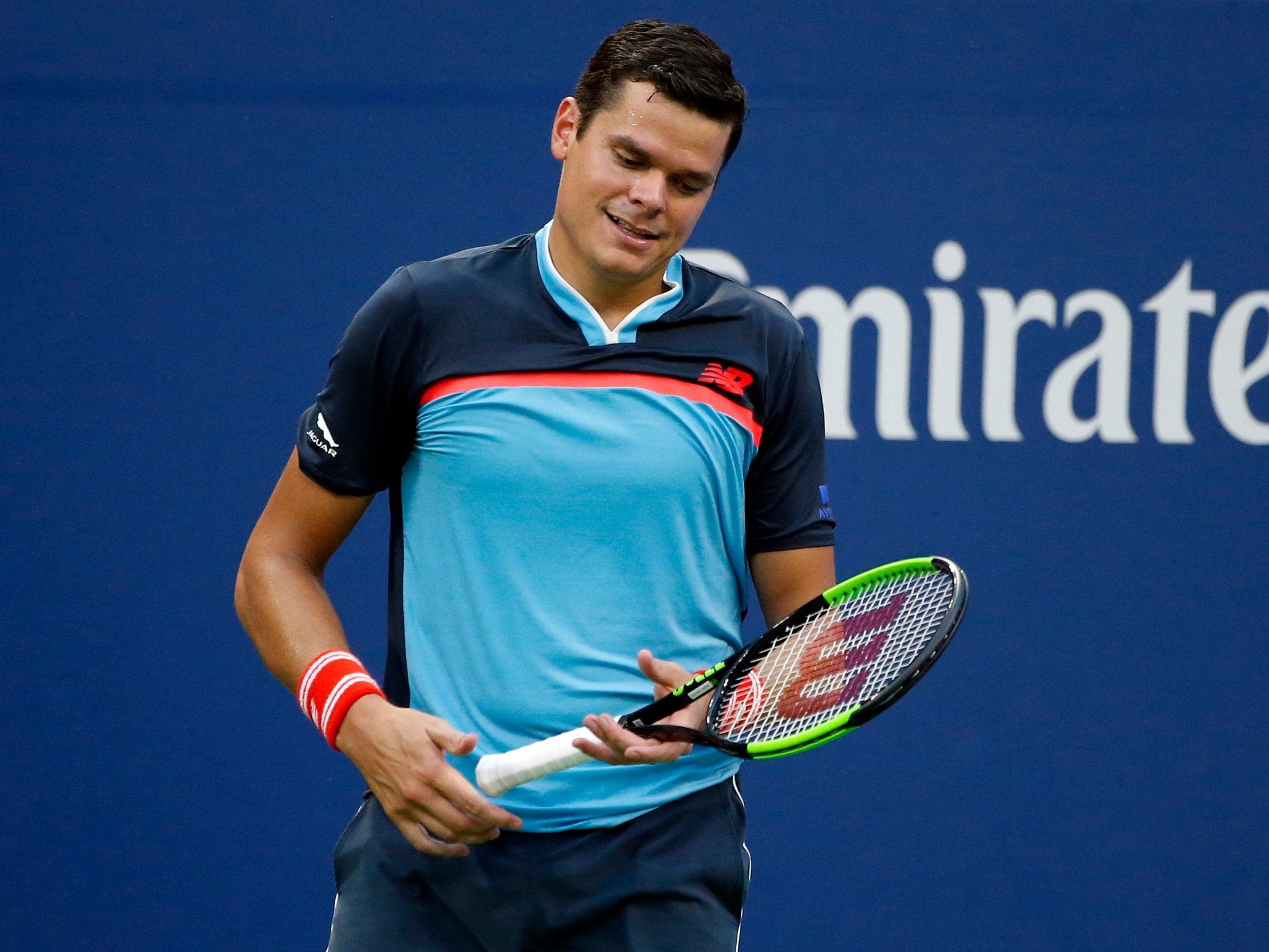 Milos Raonic suffered defeat against Isner in five sets