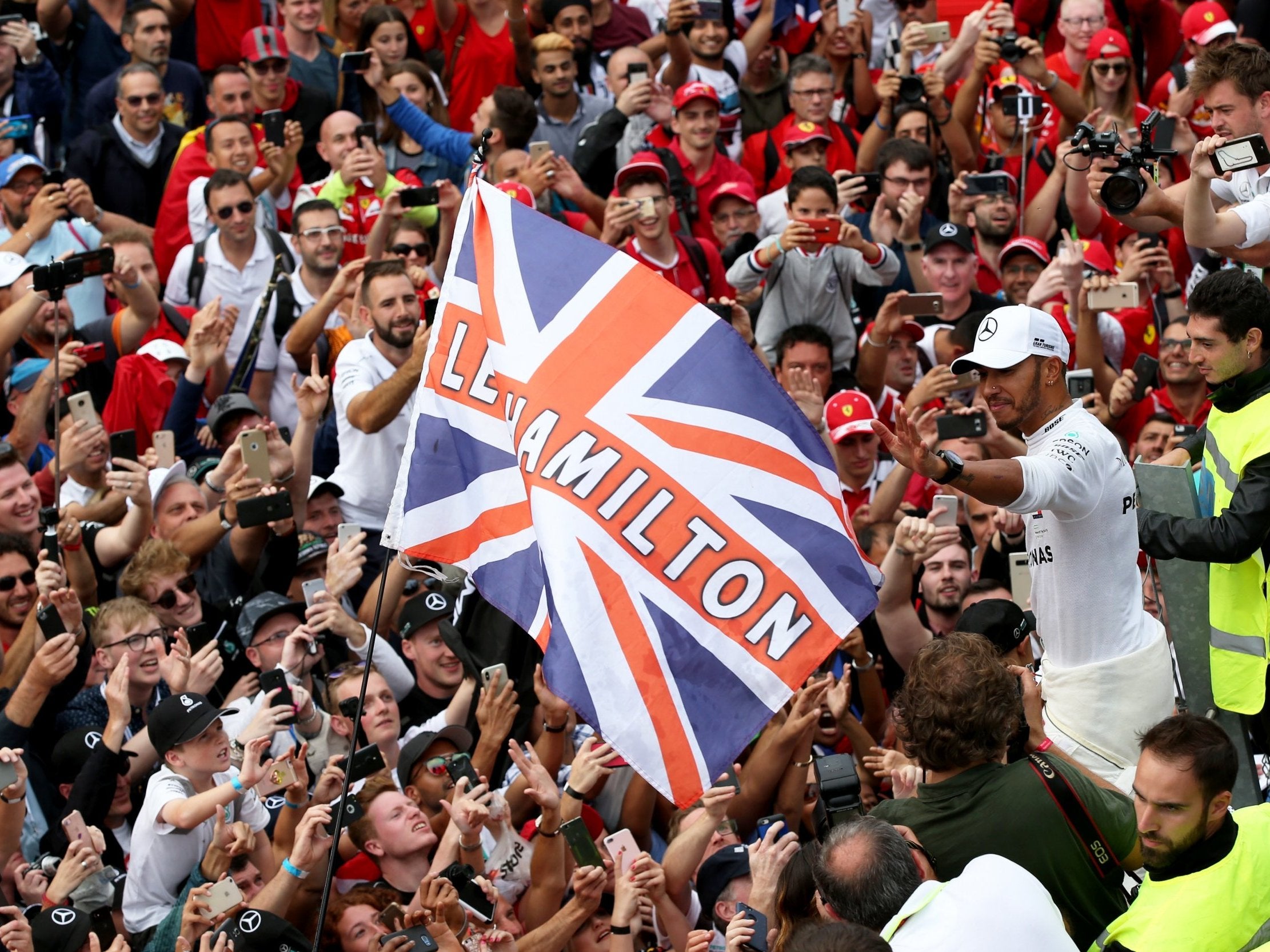 Hamilton praised the support he received from British fans at Monza