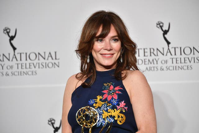 Anna Friel at the 45th International Emmy Awards in New York