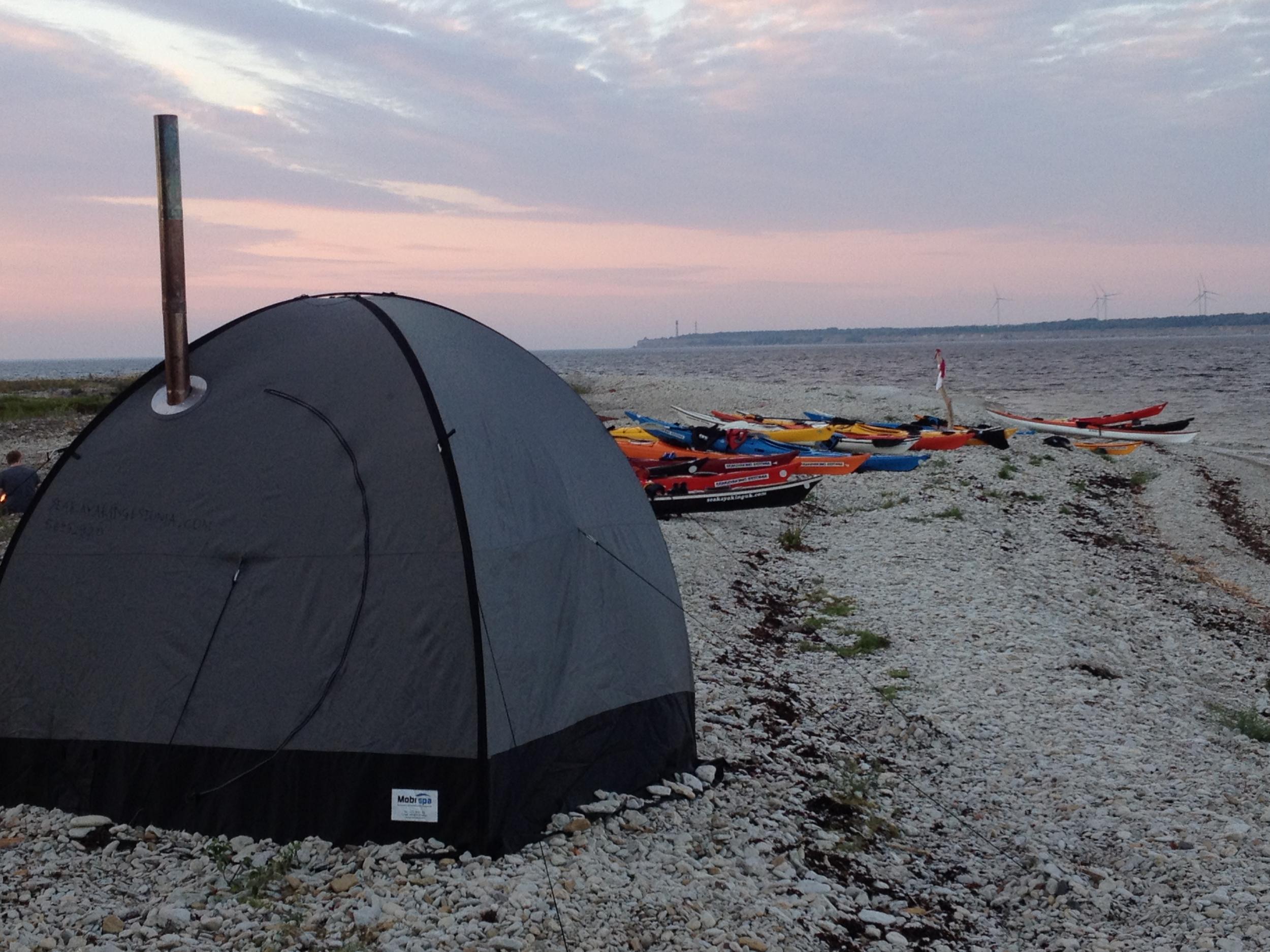 Only a handful of people live on Väike-Pakri island, so camping is the only option