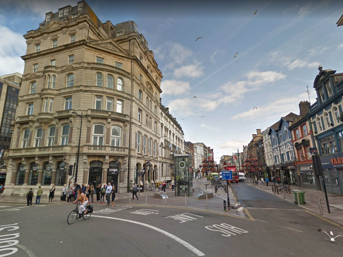 Businesses in central Cardiff have been affected by the power cut