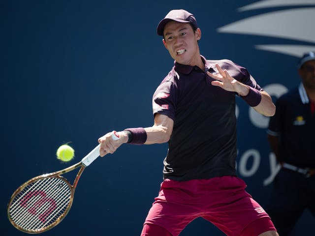 Kei Nishikori is through to the final eight at Flushing Meadows