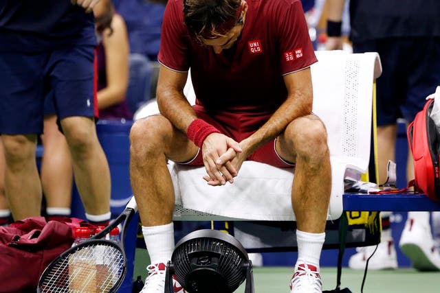Roger Federer admitted he was relieved to end his US Open fourth round match even though it was in defeat