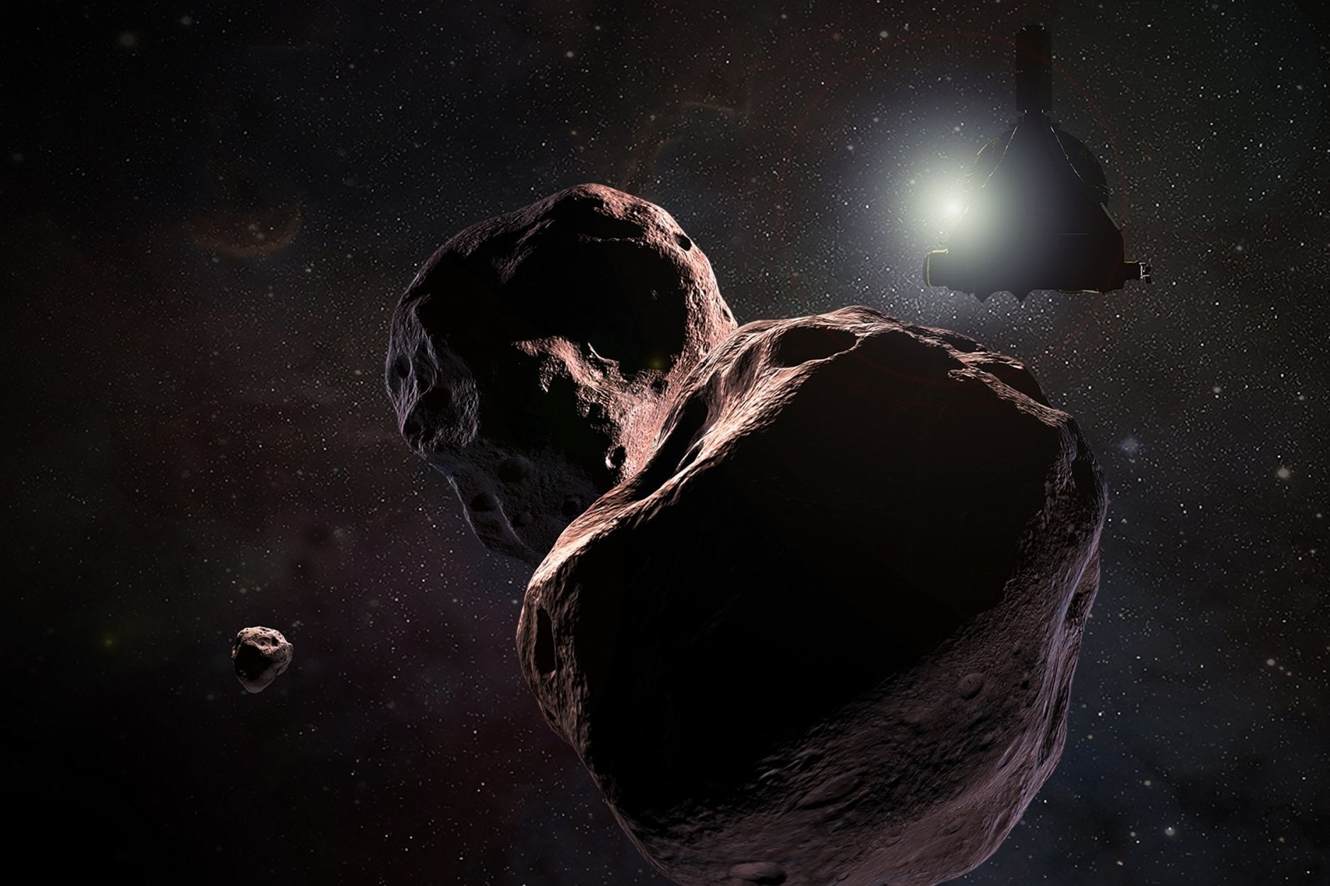 
The probe will take the first closeup of a Kuiper belt object on 1 January 2019 (Nasa) 