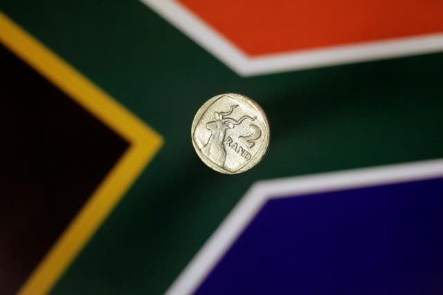 The rand fell against major currencies after the economic data was published