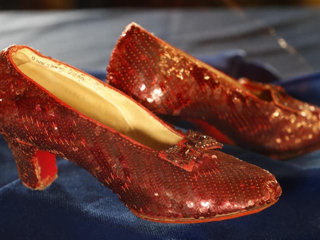 The sequin shoes were taken from the Judy Garland Museum back in 20005