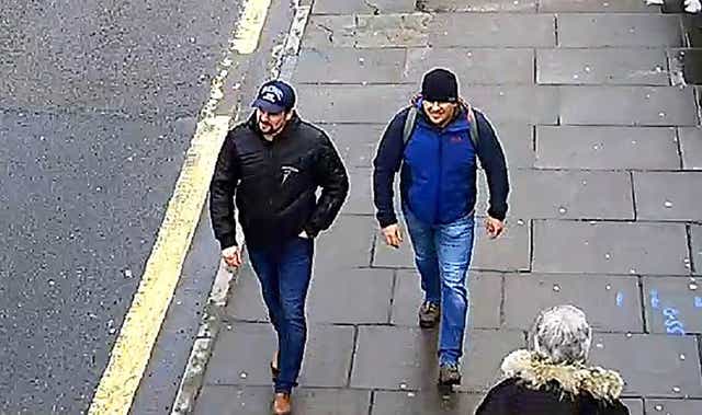 Men claim they desperately wanted to see Salisbury cathedral - but were caught on CCTV walking in the opposite direction towards Sergei Skripal's house