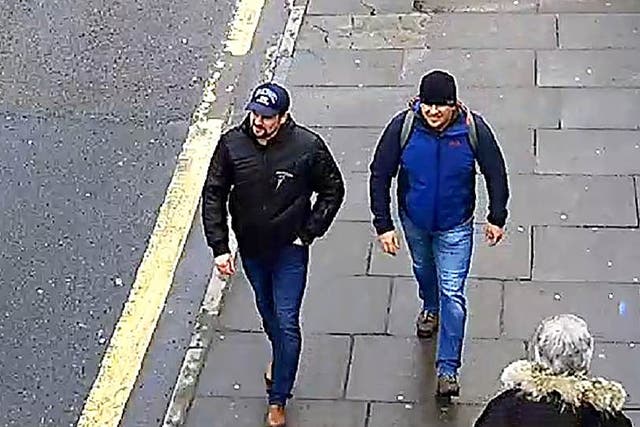 Men claim they desperately wanted to see Salisbury cathedral - but were caught on CCTV walking in the opposite direction towards Sergei Skripal's house