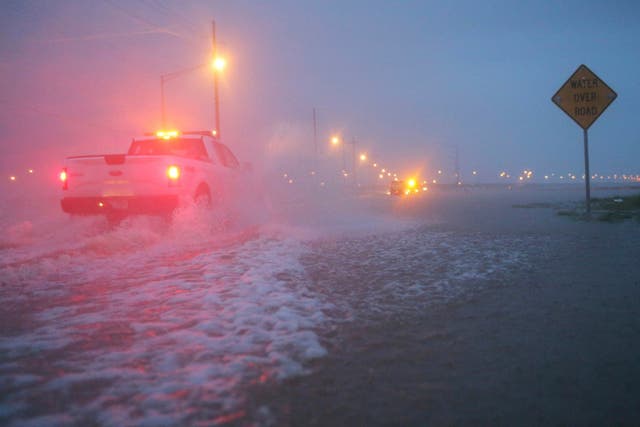 The storm is threatening parts of the US Gulf Coast with storm surges, heavy rains, and high winds