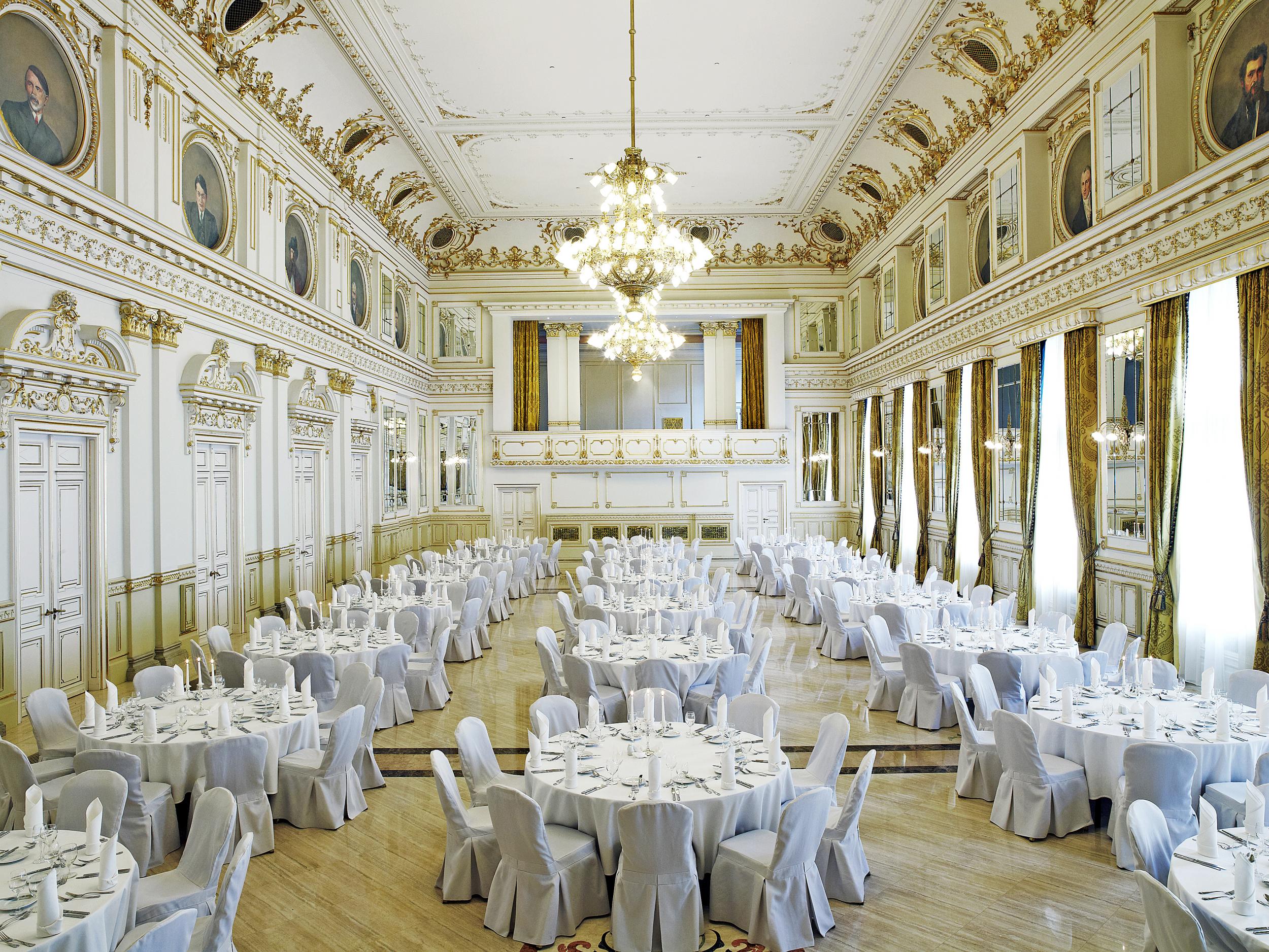 The 120-year-old Grand Ballroom at Corinthia Hotel