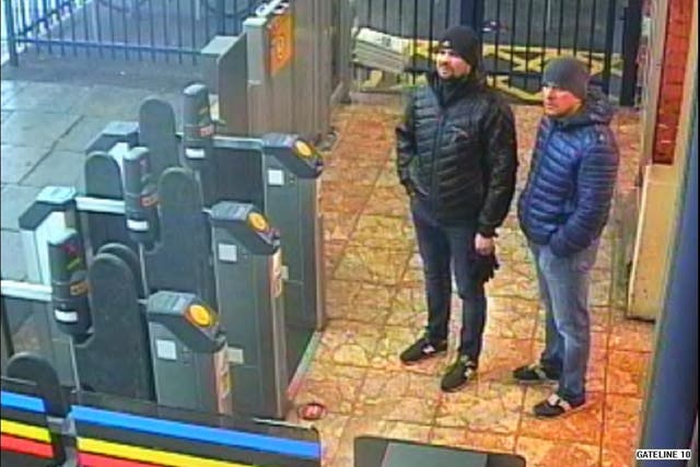 The men known as Boshirov and Petrov are caught on CCTV