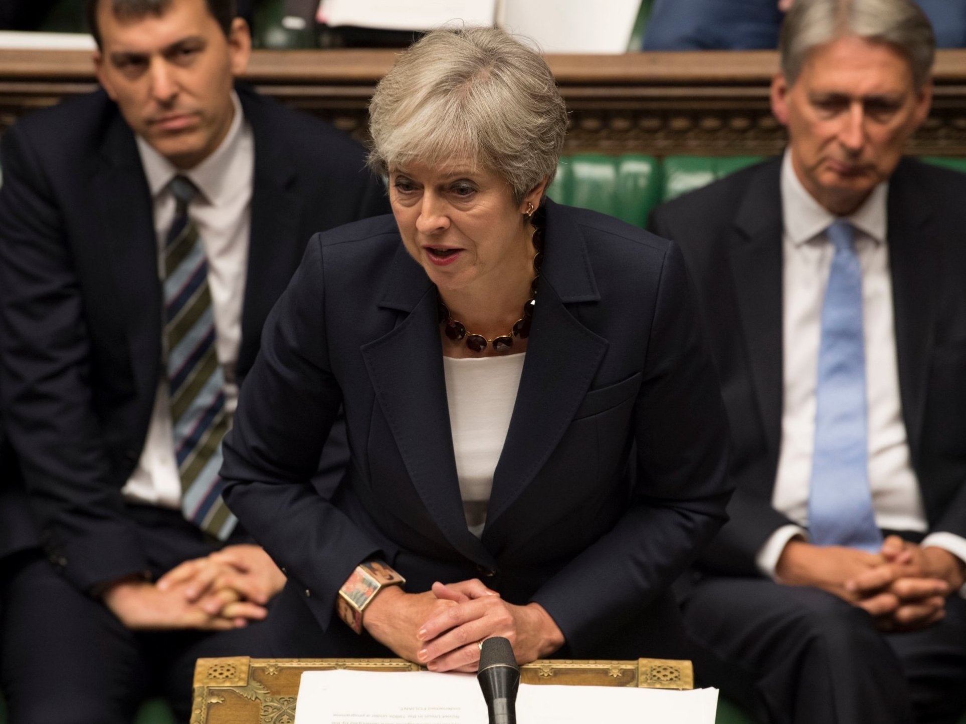 May updates parliament after arrest warrants are issued for two Russian nationals in connection with the poisoning