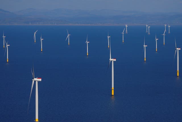 The Walney Extension windfarm covers and area the size of 20,000 football pitches