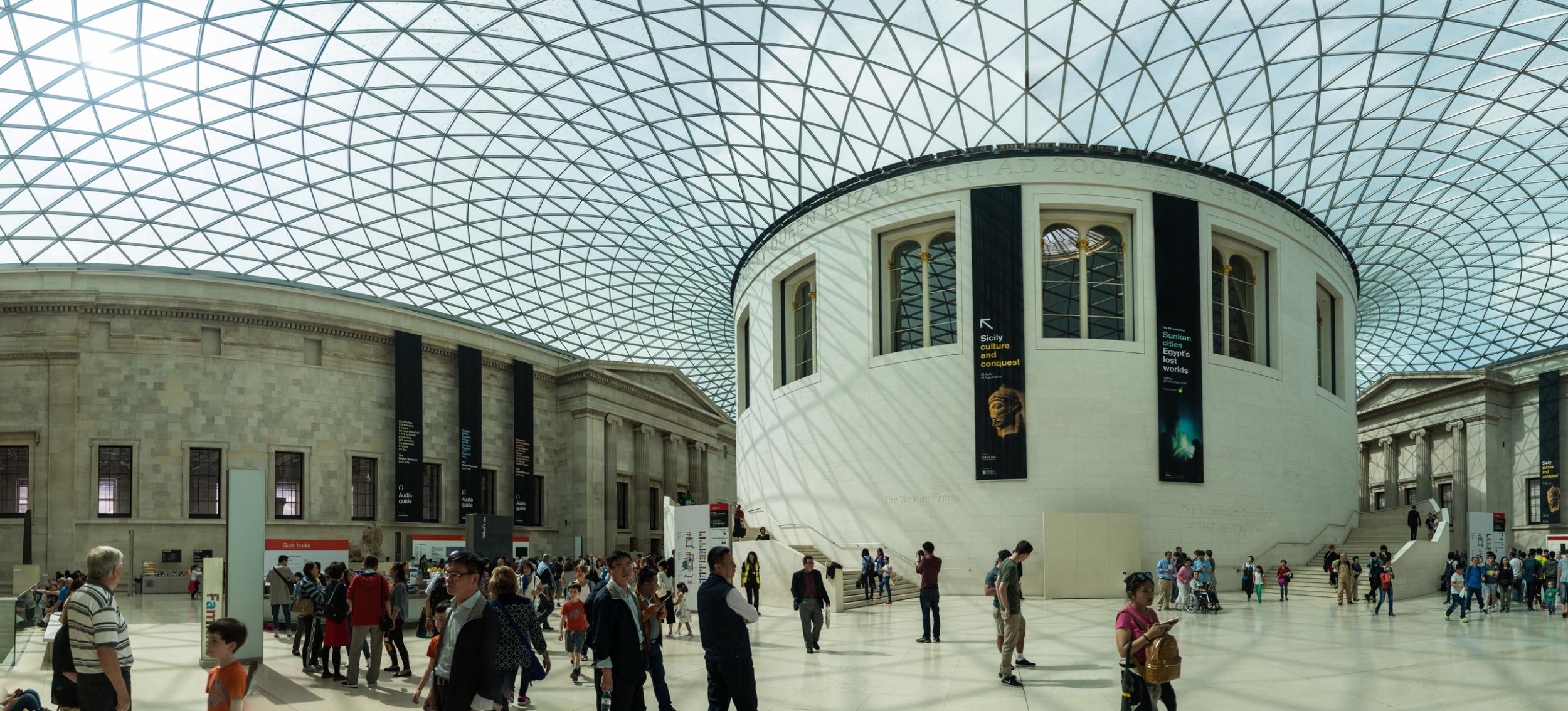 The entrance of the British Museum is as impressive as the artifacts within