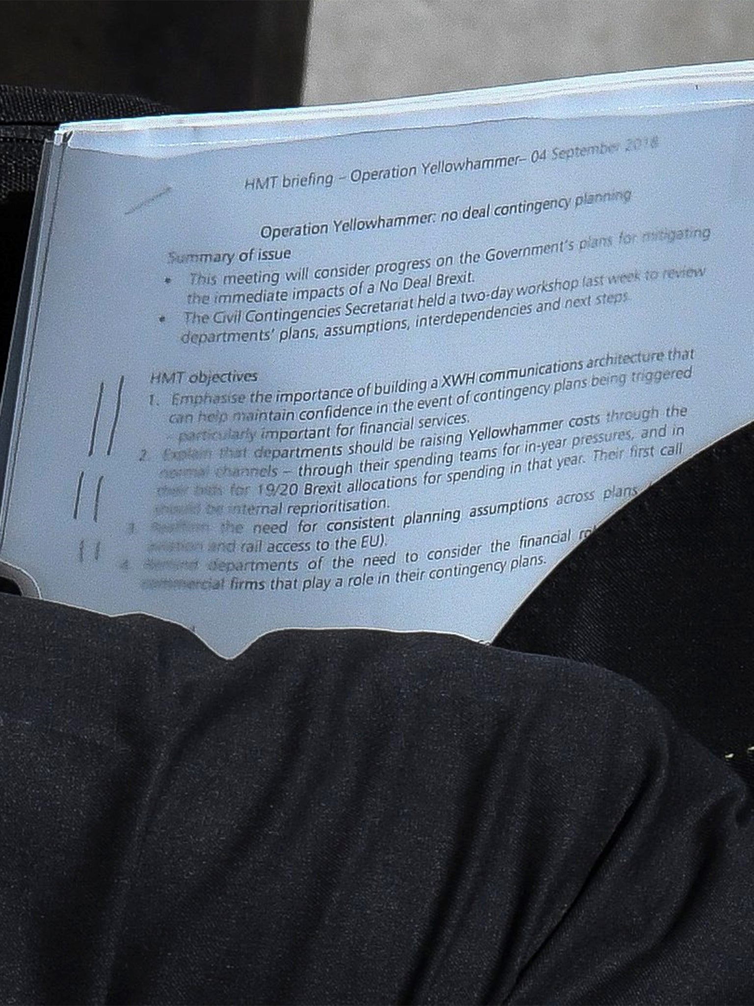 Photo Of Secret Government No Deal Brexit Papers Reveals Questions