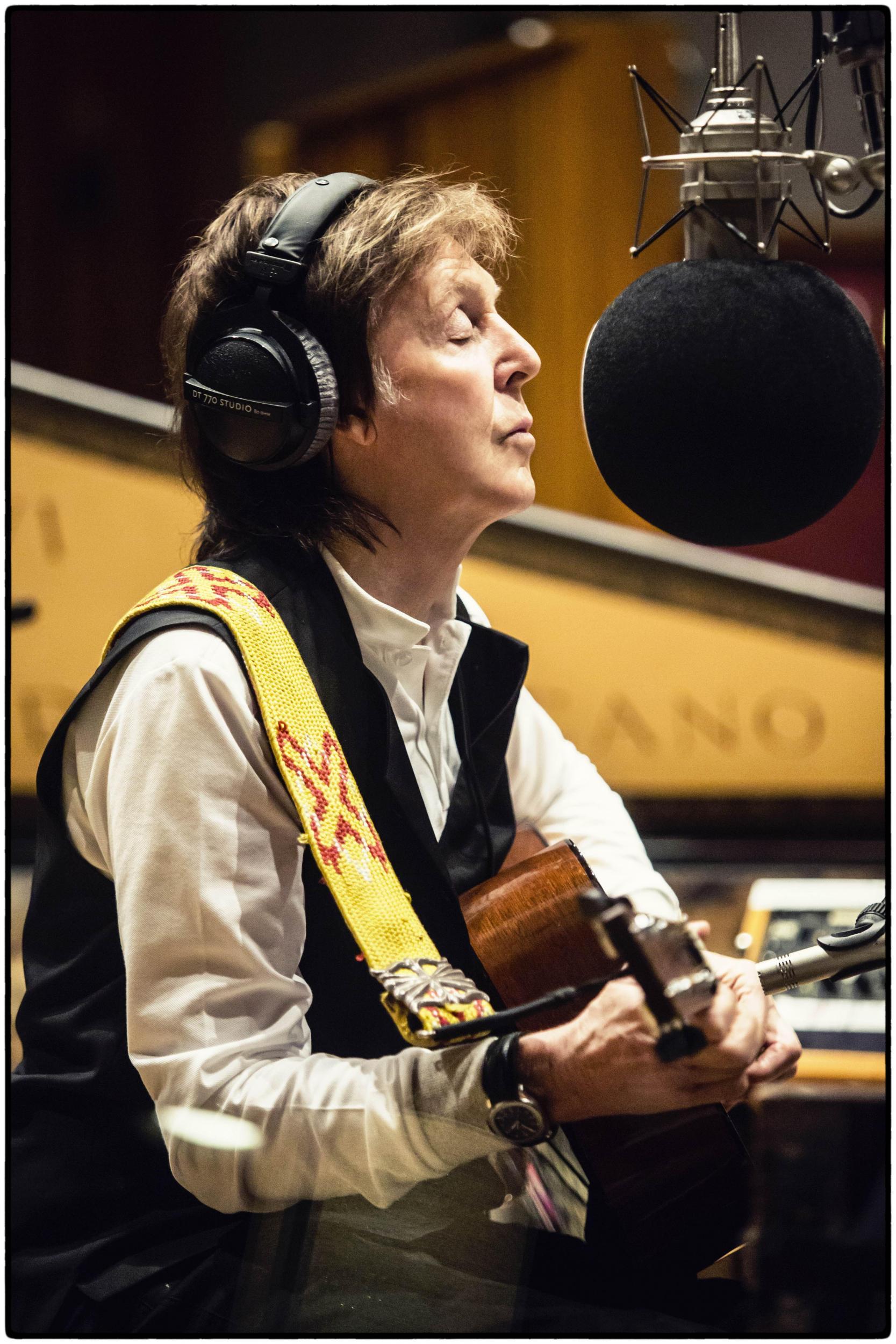 In the studio: Paul McCartney recording his 17th solo album 'Egypt Station'