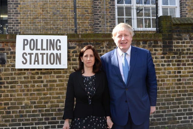 Boris Johnson and his wife Marina Wheeler