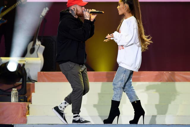 Performing with Ariana Grande at the One Love Manchester concert last year