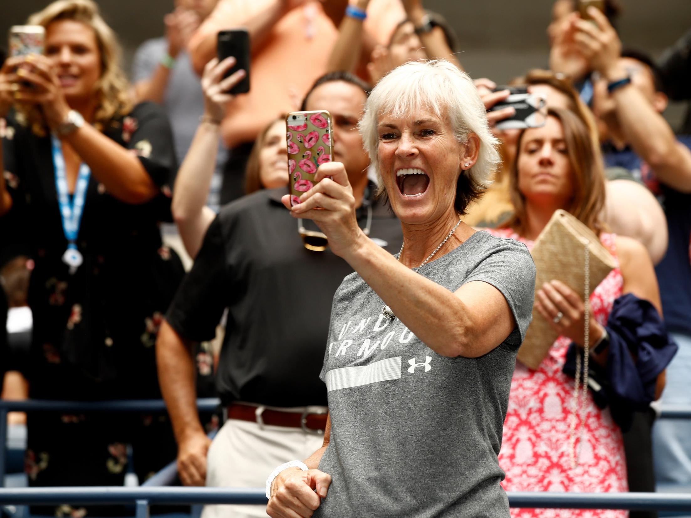 Judy Murray was treated to a rendition of ‘Happy Birthday’ by the crowd