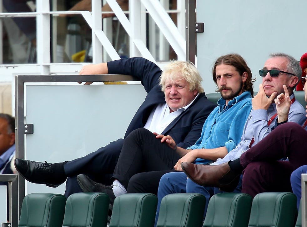 Former Foreign Secretary Boris Johnson watches play during day two of the 5th Test match between England and India