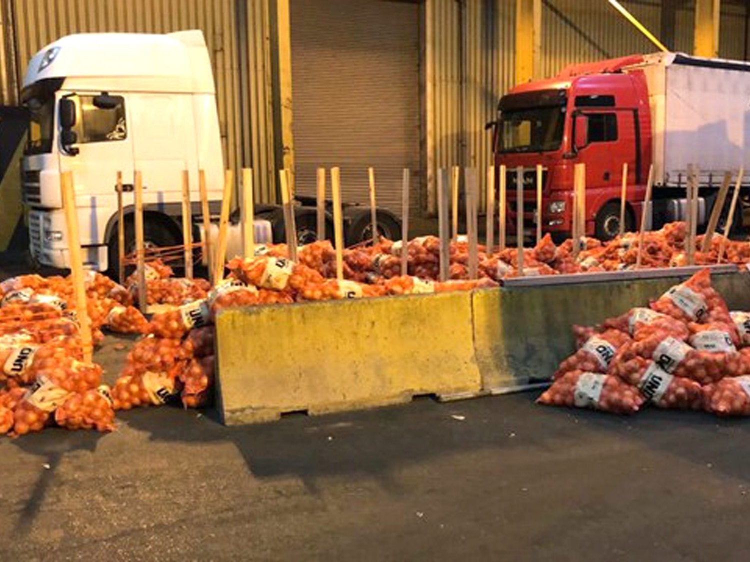 The drugs were found in a lorry load of vegetables (File photo)