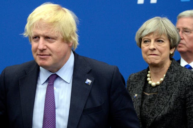 Johnson has launched a fresh attack on the PM over her Brexit plan