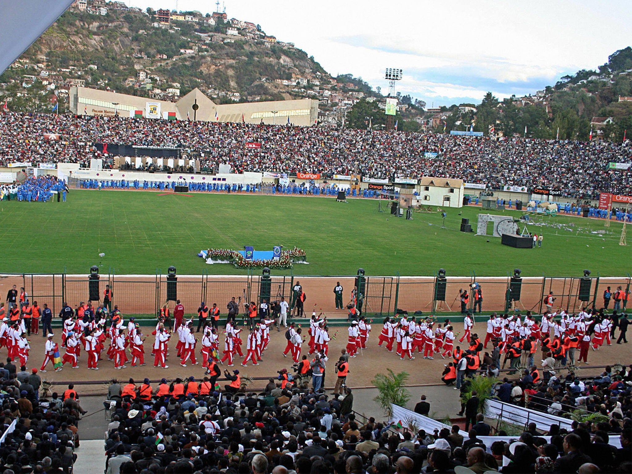 Madagascar's Mahamasina Municipal Stadium holds around 22,000 people
