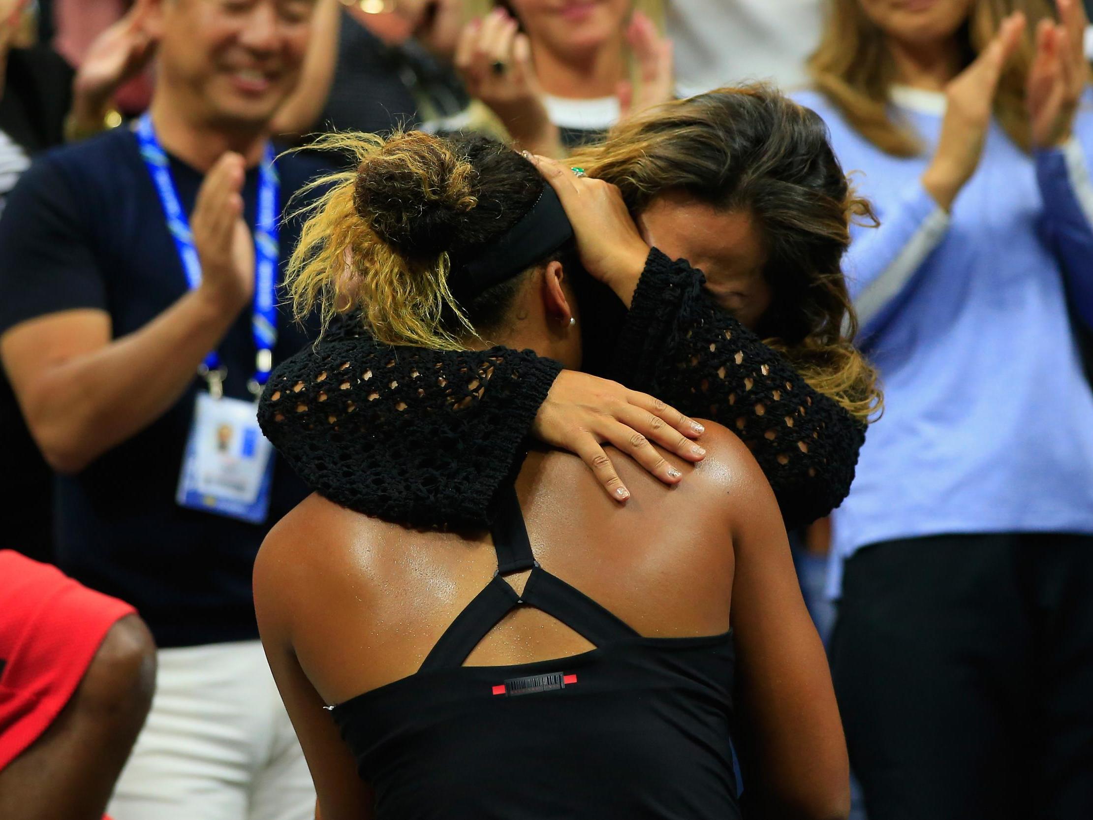 Osaka's emotions came pouring out during the ceremony