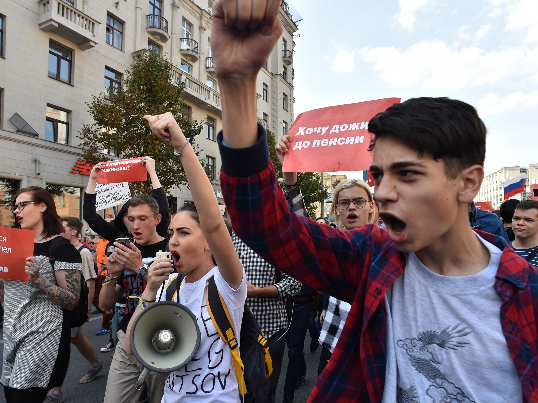 Most protesters were young and said they wanted a better future