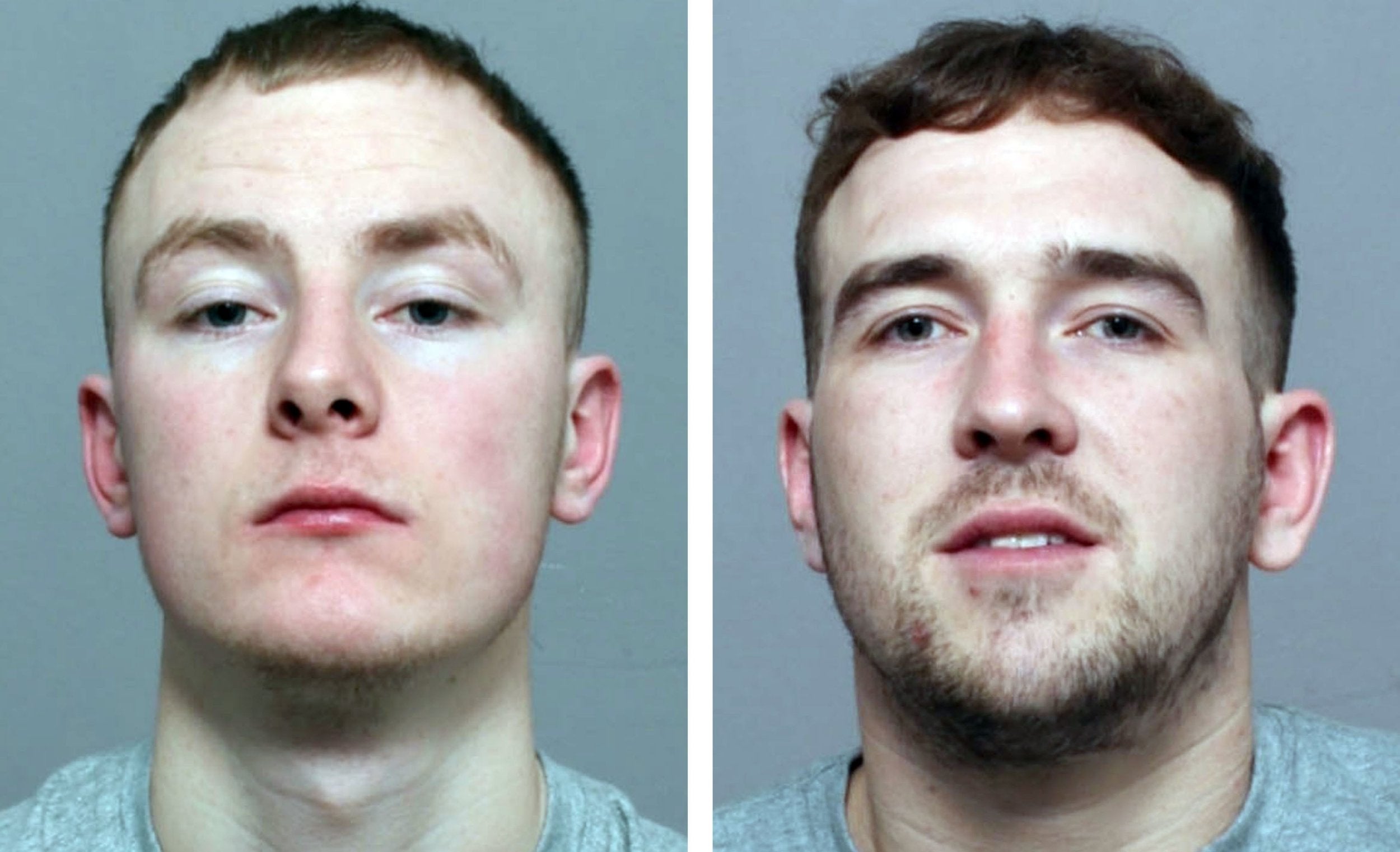 Charles Mcauley, left, and Thomas Jervis were jailed for life