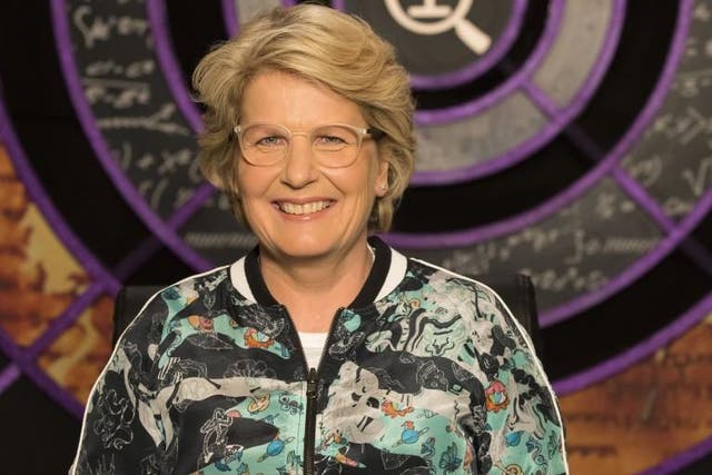 Sandi Toksvig, host of the BBC quiz show 'QI'