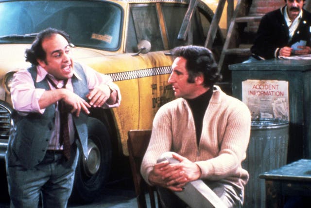 Danny DeVito and Judd Hirsch in Taxi