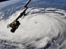 Hurricane Florence filmed from space as it rampages towards US