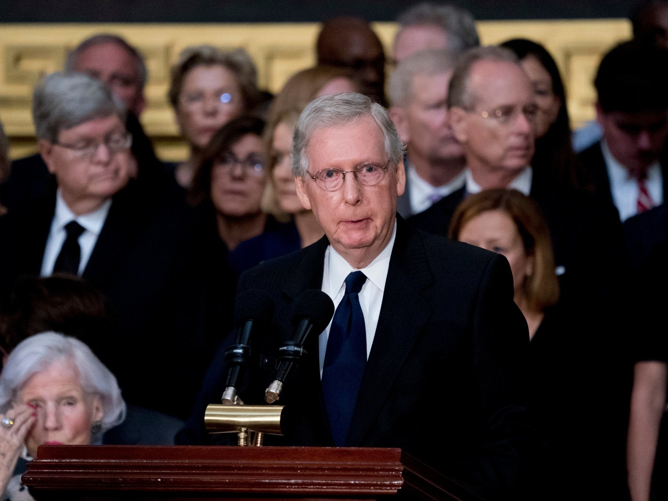 Mr McConnell and the Republicans are defending fewer seats the Democrats in the Senate