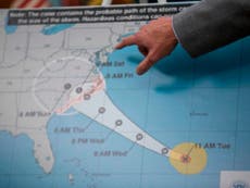 Hurricane Florence path changes with path projected towards Georgia