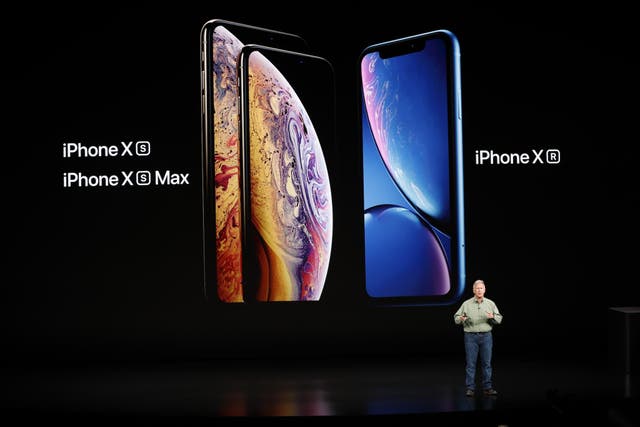 Philip W. Schiller, Senior Vice President, Worldwide Marketing of Apple, speaks about the new Apple iPhone XR at an Apple Inc product launch event at the Steve Jobs Theater in Cupertino, California
