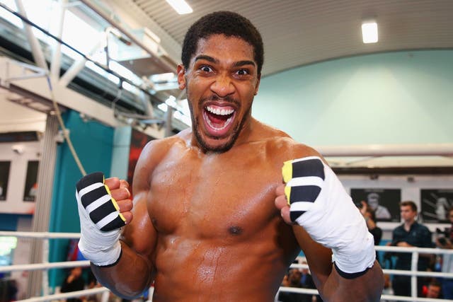 Anthony Joshua this week as he prepares to face Alexander Povetkin