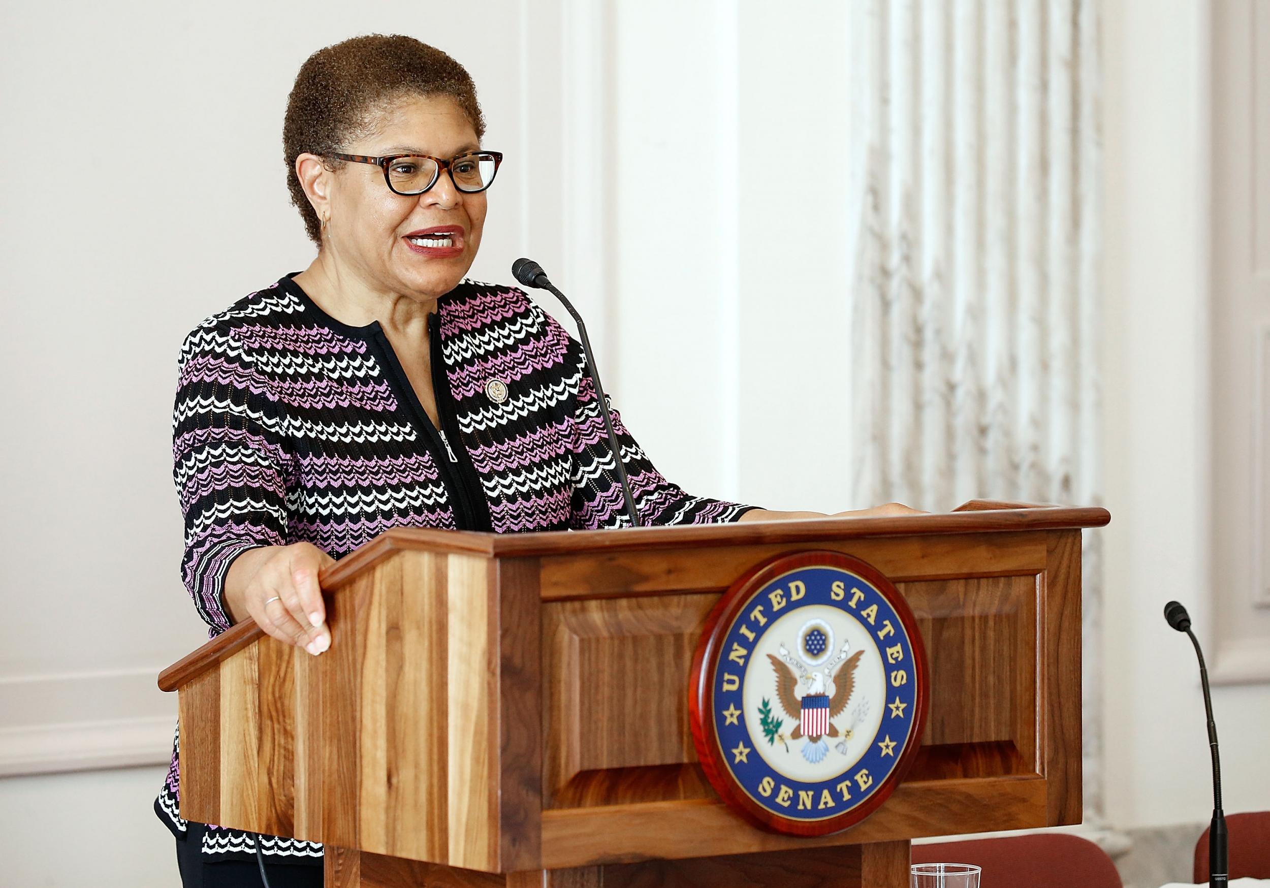 'Barbaric practices': Representative Karen Bass has spoken out (Paul Morigi/Getty)