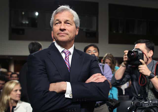 <p>President and CEO of JPMorgan Chase Co. Jamie Dimon arrives to testify before a Senate Banking Committee hearing on Capitol Hill</p>