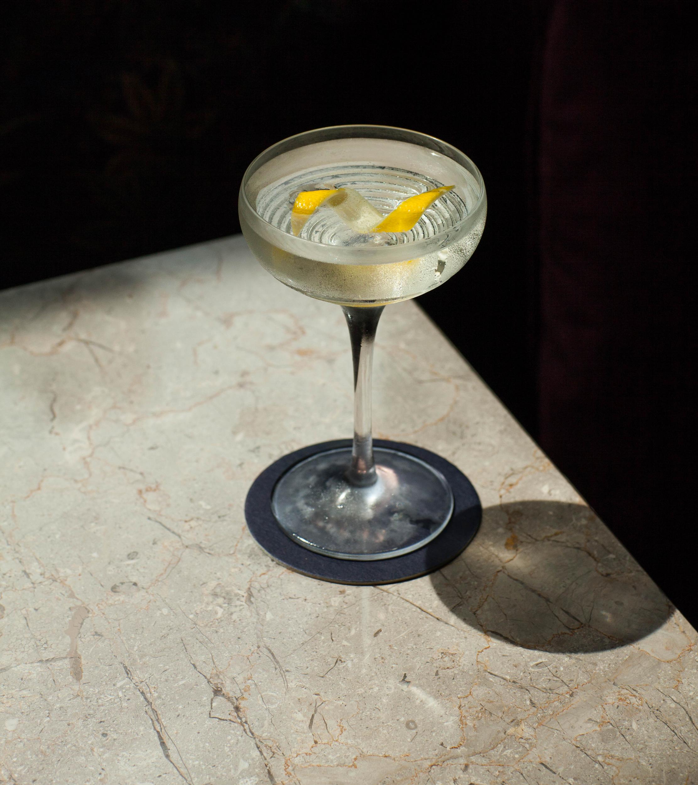 A signature martini is on the menu at Atlas Bar