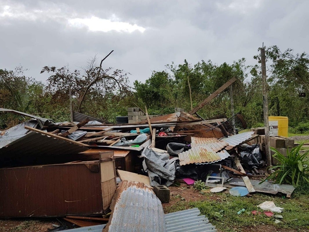 The home of a single mother with three children was destroyed by Typhoon Mangkhut in Guam