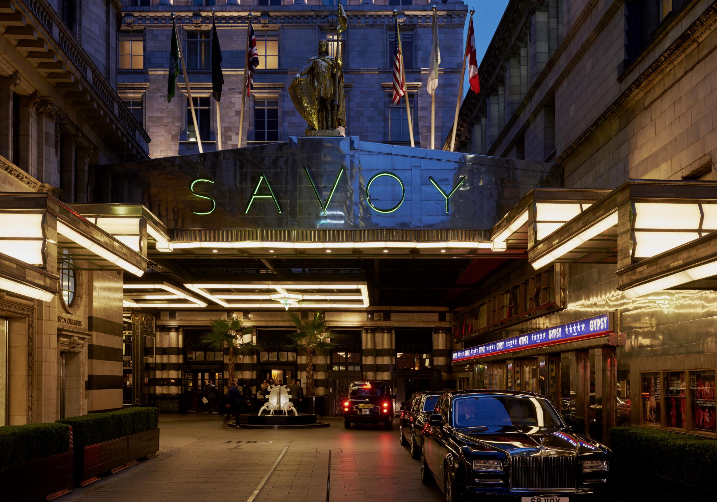 The Savoy's entrance driveway is the only place in the UK where you drive on the right