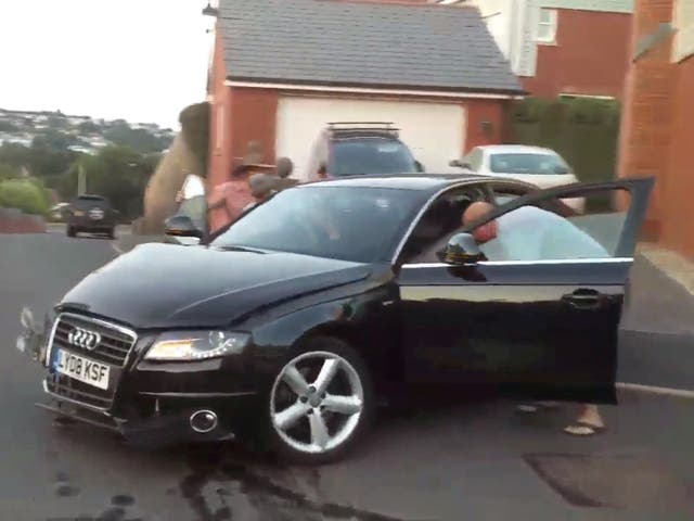 Members of the public wrestled with the driver 